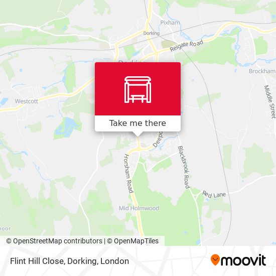 Flint Hill Close, Dorking map