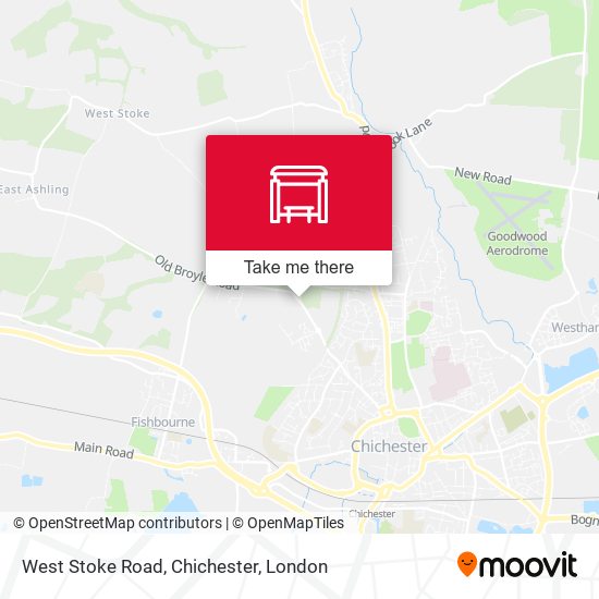 West Stoke Road, Chichester map
