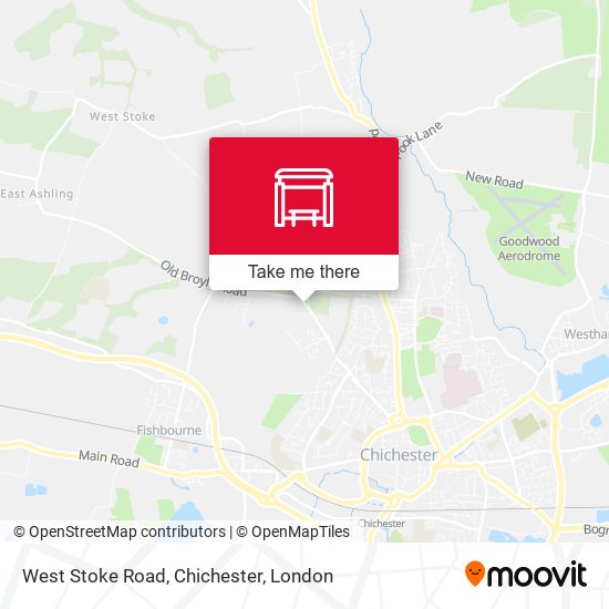 West Stoke Road, Chichester map