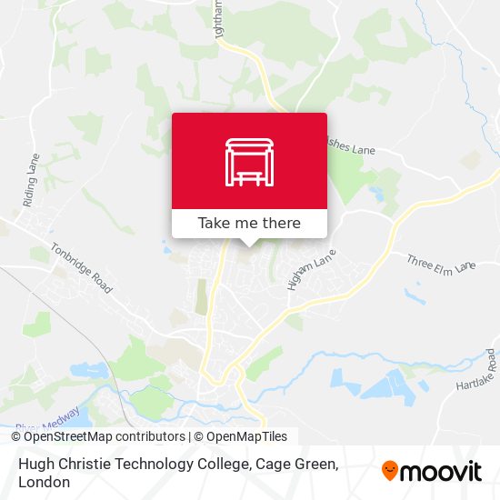 Hugh Christie Technology College, Cage Green map