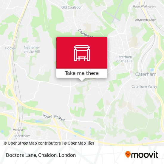 Doctors Lane, Chaldon map