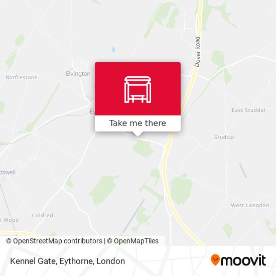 Kennel Gate, Eythorne map