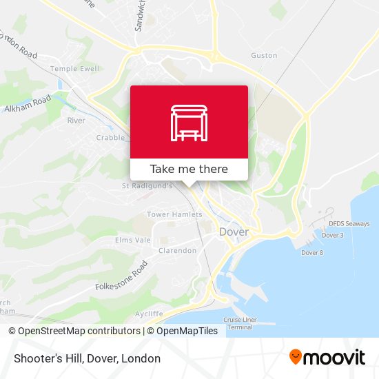 Shooter's Hill, Dover map
