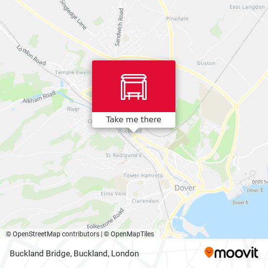 Buckland Bridge, Buckland map