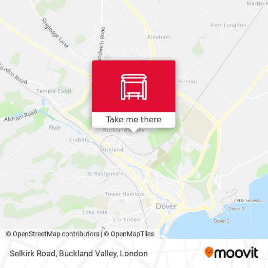 Selkirk Road, Buckland Valley map