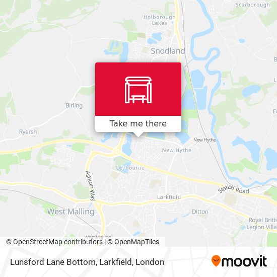 Lunsford Lane Bottom, Larkfield map