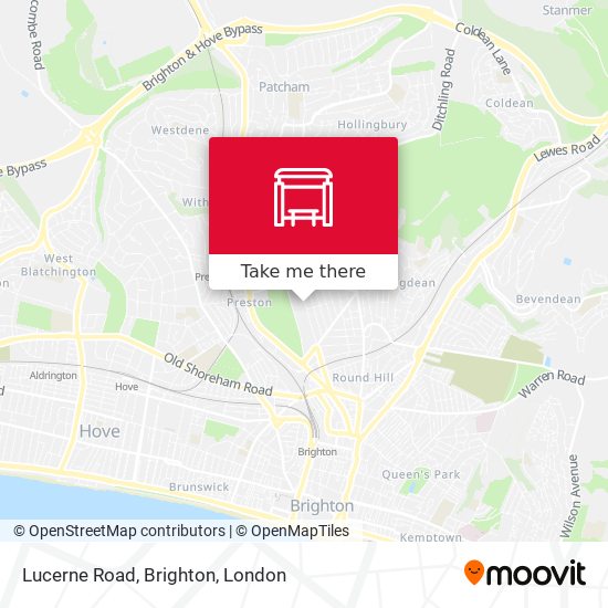 Lucerne Road, Brighton map