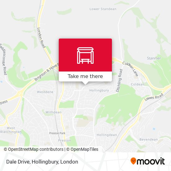 Dale Drive, Hollingbury map