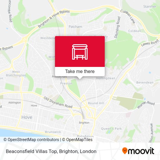 Beaconsfield Villas Top, Brighton map