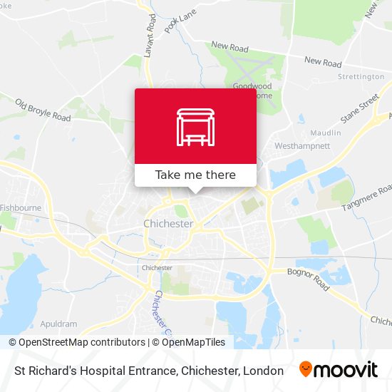St Richard's Hospital Entrance, Chichester map