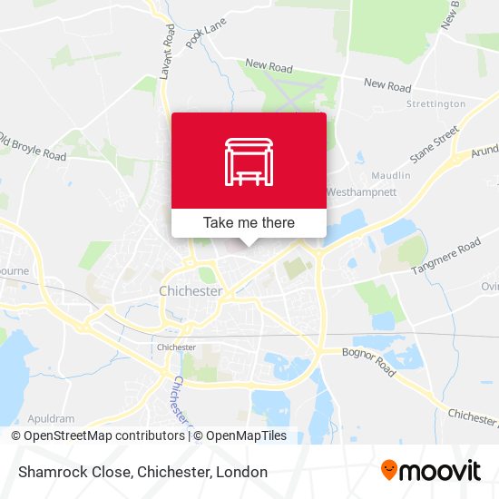 Shamrock Close, Chichester map