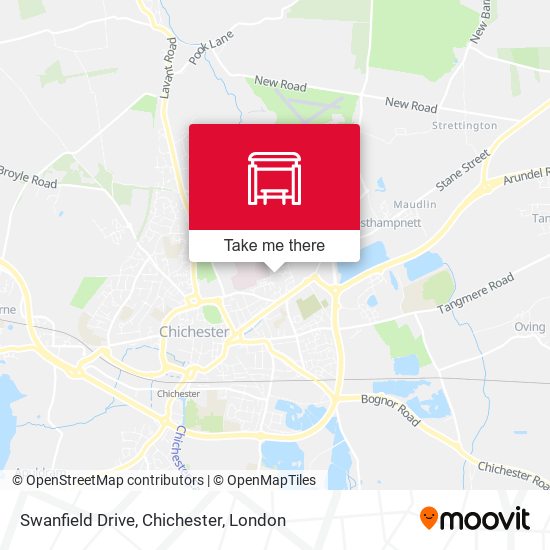 Swanfield Drive, Chichester map