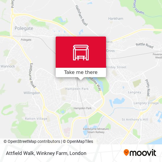 Attfield Walk, Winkney Farm map