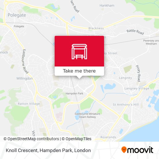 Knoll Crescent, Hampden Park map