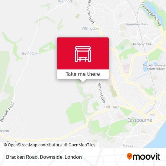 Bracken Road, Downside map