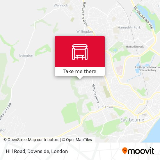 Hill Road, Downside map