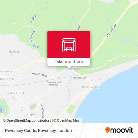 Pevensey Castle, Pevensey map