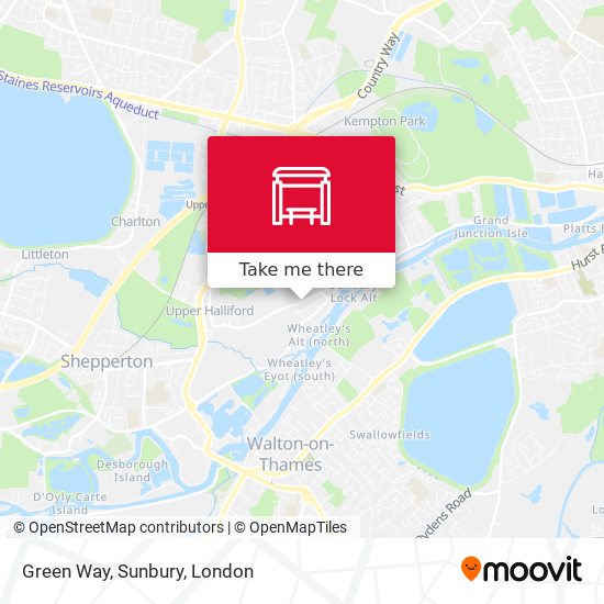 Green Way, Sunbury map