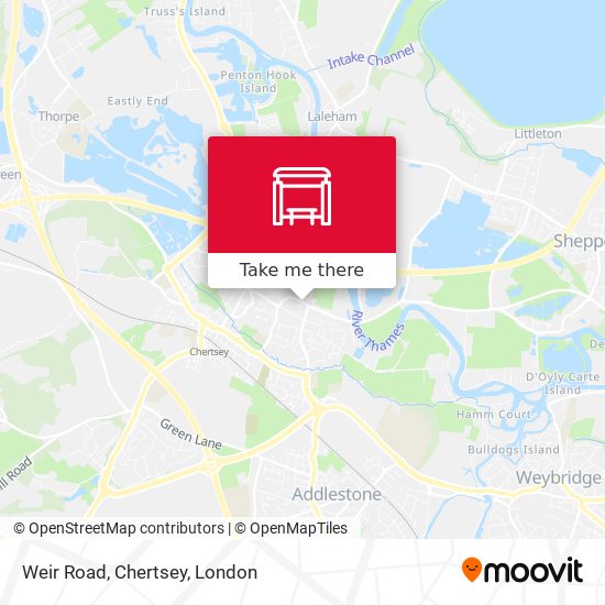 Weir Road, Chertsey map