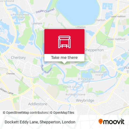Dockett Eddy Lane, Shepperton map