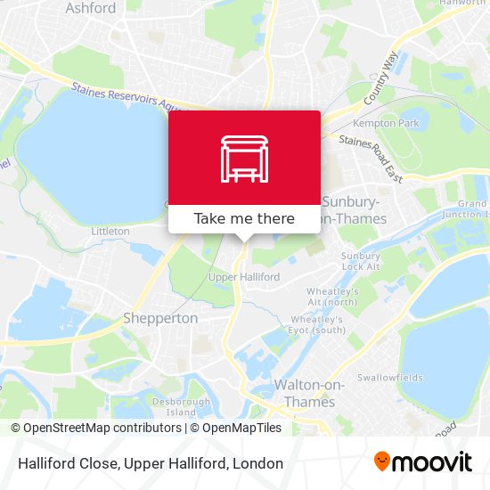 Halliford Close, Upper Halliford map