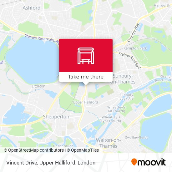 Vincent Drive, Upper Halliford map