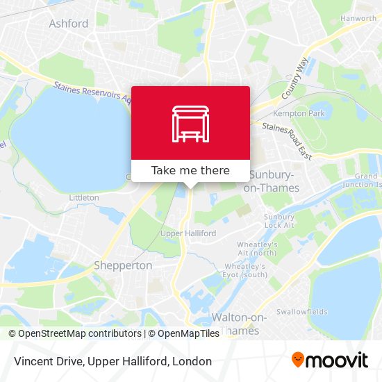 Vincent Drive, Upper Halliford map
