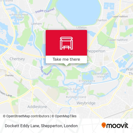 Dockett Eddy Lane, Shepperton map