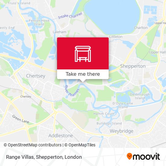 Range Villas, Shepperton map