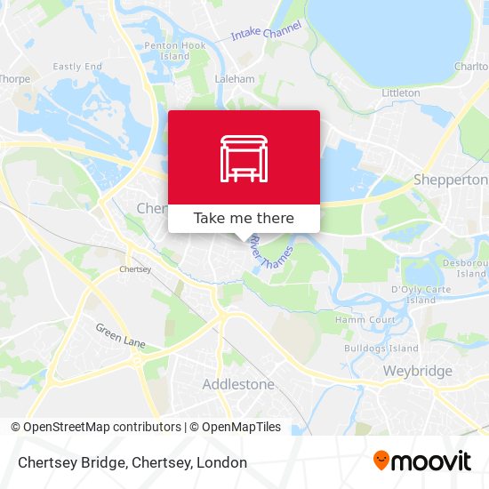 Chertsey Bridge, Chertsey map