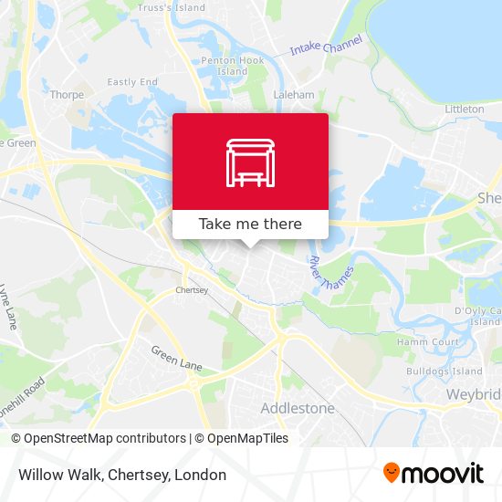 Willow Walk, Chertsey map