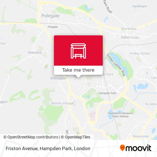 Friston Avenue, Hampden Park map