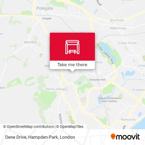 Dene Drive, Hampden Park map