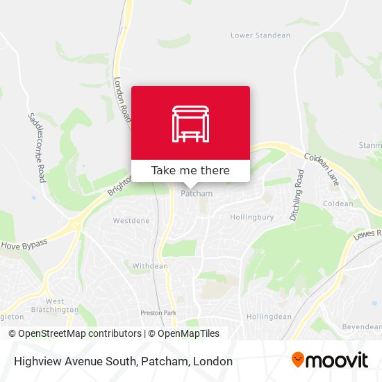 Highview Avenue South, Patcham map
