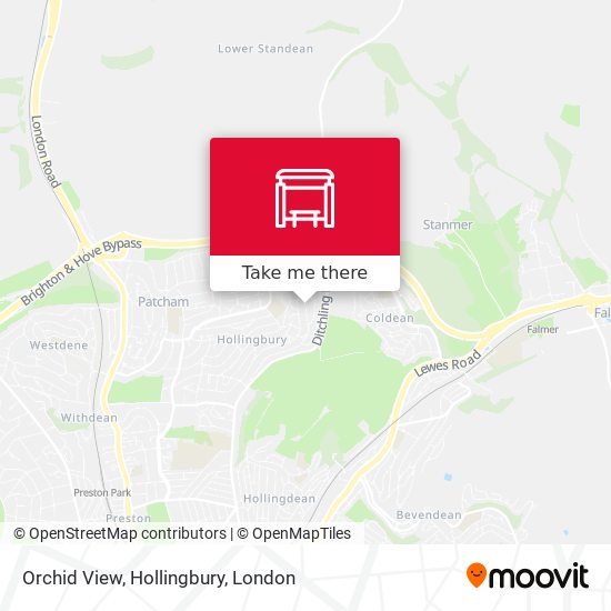 Orchid View, Hollingbury map