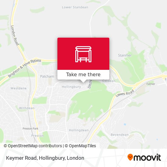 Keymer Road, Hollingbury map