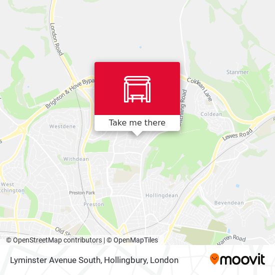 Lyminster Avenue South, Hollingbury map