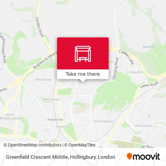 Greenfield Crescent Middle, Hollingbury map