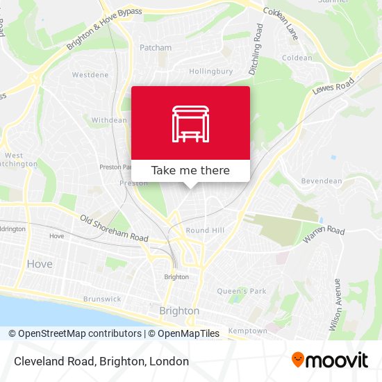 Cleveland Road, Brighton map