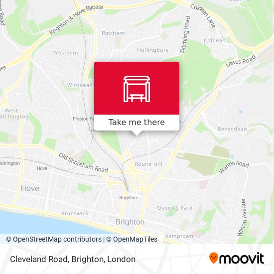 Cleveland Road, Brighton map