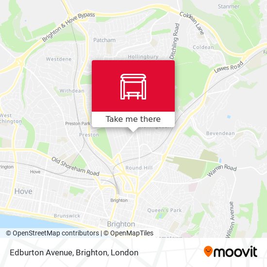 Edburton Avenue, Brighton map