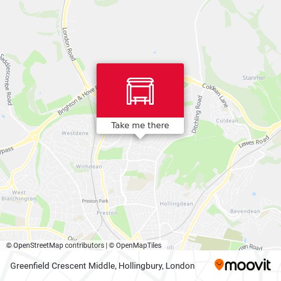 Greenfield Crescent Middle, Hollingbury map