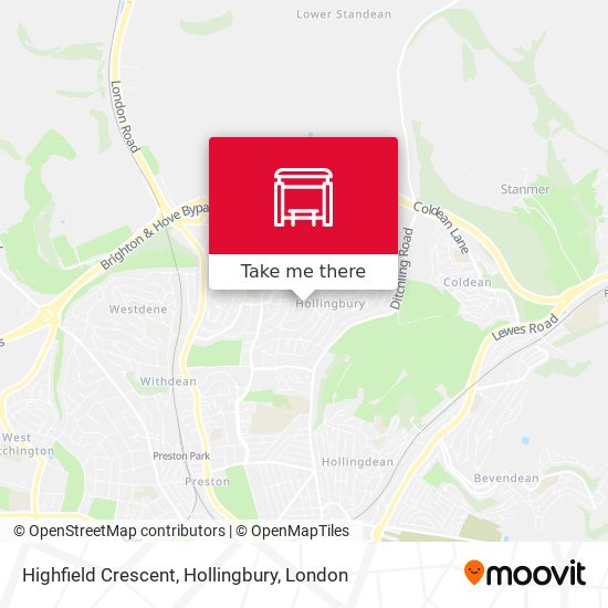 Highfield Crescent, Hollingbury map