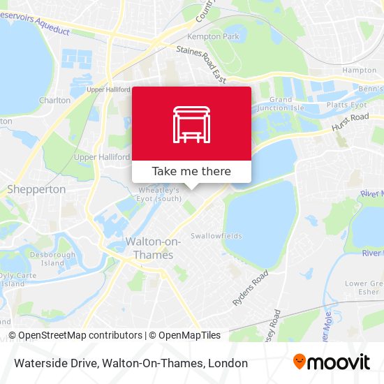 Waterside Drive, Walton-On-Thames map