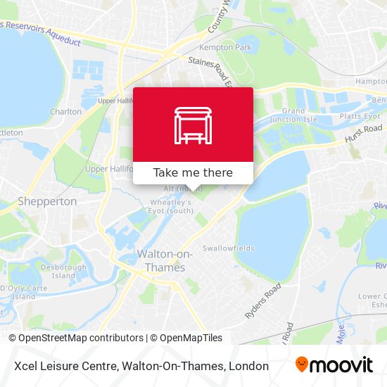 Xcel Leisure Centre, Walton-On-Thames map