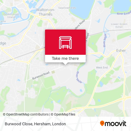 Burwood Close, Hersham map