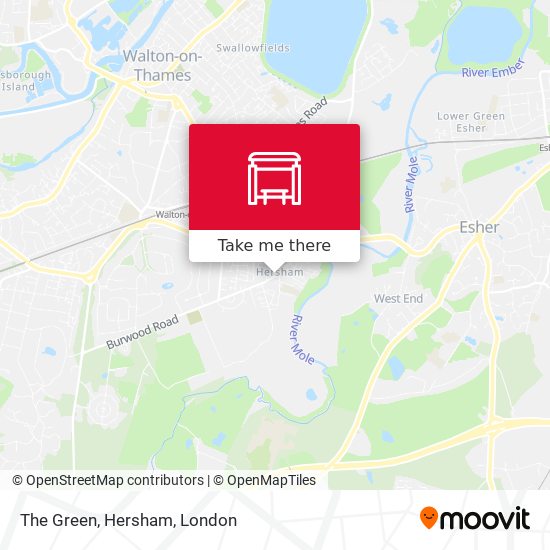 The Green, Hersham map
