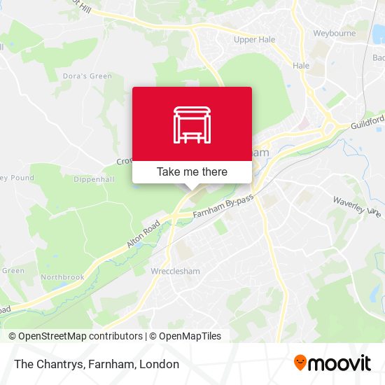 The Chantrys, Farnham map