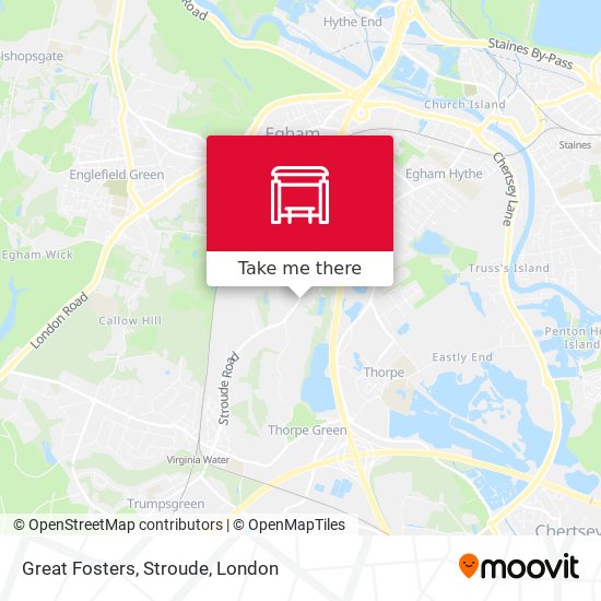 Great Fosters, Stroude map