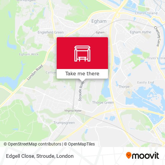 Edgell Close, Stroude map